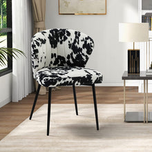 HULALA HOME Velvet Modern Small Armless Accent Chair with Gold Metal Legs, -Yellow