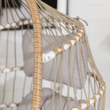 Walker Edison Carmel Modern Rattan Hanging Egg Swing Chair