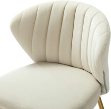 HULALA HOME Velvet Modern Small Armless Accent Chair with Gold Metal Legs, -Yellow