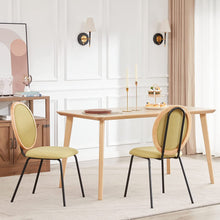 Caster Velvet Gilding Kitchen Dining Chairs Set of 2,Modern Industrial Upholstered Mid Century Metal Dining Chair for Dining Room Chairs Wood Round Back Dining Chair Indoor Small Place White ,18