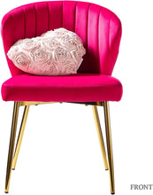 HULALA HOME Velvet Modern Small Armless Accent Chair with Gold Metal Legs, -Yellow