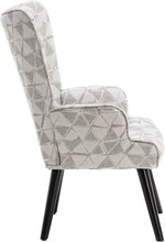 Dolonm Velvet Accent Chair Modern Tufted Button Wingback Vanity Chair with Arms Upholstered Tall Back Desk Chair with Solid Wood Legs for Living Room Bedroom Waiting Room(Teal)