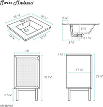 Swiss Madison SM-BV661 Bathroom Vanity, Oak