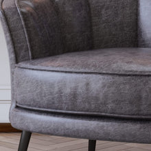 Merax Modern Luxury Upholstered Accent Chair Velvet Vanity Armchair for Bedroon Livingroom Office Grey, Set of 1, Brown