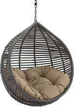 Modway EEI-3637-GRY-GRY Garner Teardrop Outdoor Patio Swing Chair