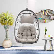 Radiata Foldable Wicker Rattan Hanging Egg Chair with Stand