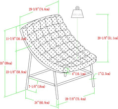 Walker Edison Carmel Modern Rattan Hanging Egg Swing Chair
