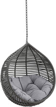 Modway EEI-3637-GRY-GRY Garner Teardrop Outdoor Patio Swing Chair
