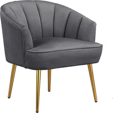 Morden Fort Velvet Barrel Club Chair Accent Armchair with Golden Legs , White