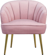 Morden Fort Velvet Barrel Club Chair Accent Armchair with Golden Legs , White