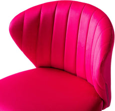HULALA HOME Velvet Modern Small Armless Accent Chair with Gold Metal Legs, -Yellow