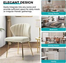 HULALA HOME Velvet Modern Small Armless Accent Chair with Gold Metal Legs, -Yellow