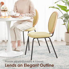 Caster Velvet Gilding Kitchen Dining Chairs Set of 2,Modern Industrial Upholstered Mid Century Metal Dining Chair for Dining Room Chairs Wood Round Back Dining Chair Indoor Small Place White ,18