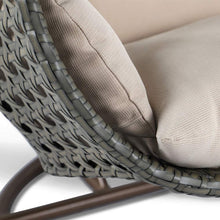 LeisureMod Beige 2 Person Hanging Double Swing/ Rattan Egg Chair