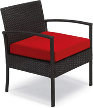 MOOWIND Balcony Furniture Front Porch Bistro,Conversation Set Rattan Wicker