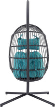 Walker Edison Carmel Modern Rattan Hanging Egg Swing Chair