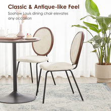 Caster Velvet Gilding Kitchen Dining Chairs Set of 2,Modern Industrial Upholstered Mid Century Metal Dining Chair for Dining Room Chairs Wood Round Back Dining Chair Indoor Small Place White ,18