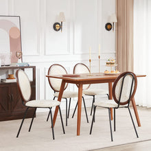 Caster Velvet Gilding Kitchen Dining Chairs Set of 2,Modern Industrial Upholstered Mid Century Metal Dining Chair for Dining Room Chairs Wood Round Back Dining Chair Indoor Small Place White ,18