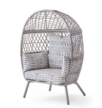 Better Homes & Gardens Kid's Ventura Outdoor Stationary Wicker Woven Egg Chair, Gray