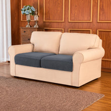Subrtex  2-Piece Stretch Separate Sofa Cushion Cover Elastic Slipcover Khaki