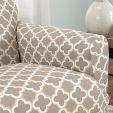Great Bay Home Stretch Printed Washable Sofa Slipcover  (Sofa, Beige)