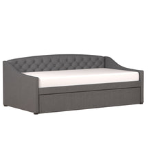 Zoey Tufted Upholstered Twin Daybed With Trundle by Hillsdale Living Essentials, Charcoal