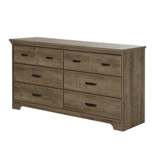South Shore Versa 6 - Drawer Dresser and 2 - Drawer Nightstand, Weathered Oak