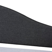 Baxton Studio Milligan Modern and Contemporary Charcoal Fabric Upholstered and Dark Brown Finished Wood, Twin Size Daybed