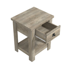 Addison Farmhouse 1 Drawer Nightstand, Set of 2, Driftwood Gray