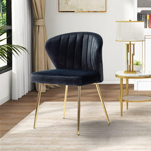 HULALA HOME Velvet Modern Small Armless Accent Chair with Gold Metal Legs, -Yellow