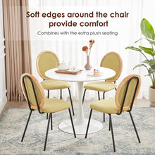 Caster Velvet Gilding Kitchen Dining Chairs Set of 2,Modern Industrial Upholstered Mid Century Metal Dining Chair for Dining Room Chairs Wood Round Back Dining Chair Indoor Small Place White ,18
