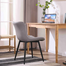 Kidol & Shellder Dining Chairs Set of 2 Black Living Room Chairs PU Upholstered Desk Chair,Loads Up to 300lbs,3 Mins Quick Assembly