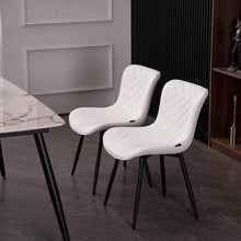 Kidol & Shellder Dining Chairs Set of 2 Black Living Room Chairs PU Upholstered Desk Chair,Loads Up to 300lbs,3 Mins Quick Assembly