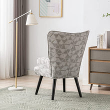 Dolonm Velvet Accent Chair Modern Tufted Button Wingback Vanity Chair with Arms Upholstered Tall Back Desk Chair with Solid Wood Legs for Living Room Bedroom Waiting Room(Teal)