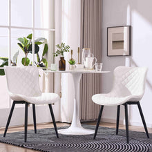 Kidol & Shellder Dining Chairs Set of 2 Black Living Room Chairs PU Upholstered Desk Chair,Loads Up to 300lbs,3 Mins Quick Assembly