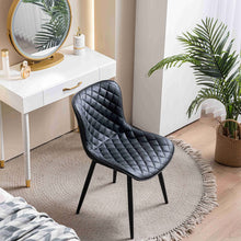 Kidol & Shellder Dining Chairs Set of 2 Black Living Room Chairs PU Upholstered Desk Chair,Loads Up to 300lbs,3 Mins Quick Assembly