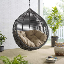 Modway EEI-3637-GRY-GRY Garner Teardrop Outdoor Patio Swing Chair