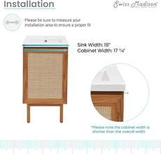Swiss Madison SM-BV661 Bathroom Vanity, Oak