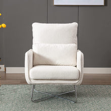 Merax Espresso Modern Comfortable Upholstered Accent Chair with Lumbar Cushion,Teddy Velvet Reading Armchair