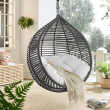 Modway EEI-3637-GRY-GRY Garner Teardrop Outdoor Patio Swing Chair