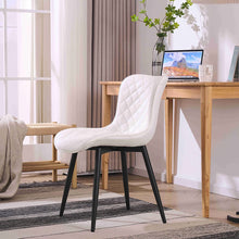 Kidol & Shellder Dining Chairs Set of 2 Black Living Room Chairs PU Upholstered Desk Chair,Loads Up to 300lbs,3 Mins Quick Assembly