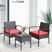 MOOWIND Balcony Furniture Front Porch Bistro,Conversation Set Rattan Wicker