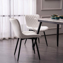 Kidol & Shellder Dining Chairs Set of 2 Black Living Room Chairs PU Upholstered Desk Chair,Loads Up to 300lbs,3 Mins Quick Assembly
