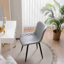 Kidol & Shellder Dining Chairs Set of 2 Black Living Room Chairs PU Upholstered Desk Chair,Loads Up to 300lbs,3 Mins Quick Assembly
