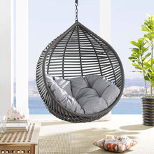 Modway EEI-3637-GRY-GRY Garner Teardrop Outdoor Patio Swing Chair