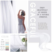 NICETOWN White 84 Inch Long, Extra Wide Sheer Voile Window Curtains Panel