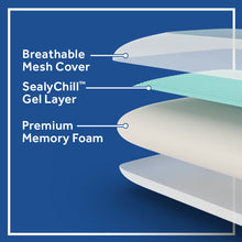 Sealy Essentials Cooling Gel Memory Foam Pillow, 2 Pack