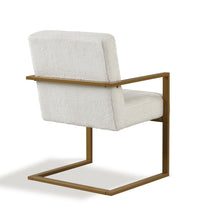 Ember Interiors Silas Modern Lounge Chair with Arms, Cream Fabric