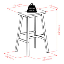 Winsome Wood Satori Saddle Seat Bar Stool, Black Finish
