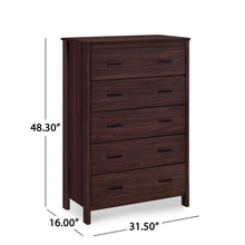 Noble House Hysham 3 Piece Dresser and Nightstand Set, Walnut
